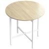 HOMCOM Tavolo pieghevole da pranzo con struttura in acciaio per 2-4 persone, 80x80x76 cm, Legno naturale | Aosom Italy