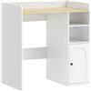 HOMCOM Mobile Sopra Lavatrice con Cerniere Ammortizzate e Ripiani Aperti, 93,5x60x100 cm, Bianco e Legno Naturale | Aosom Italy