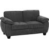 HOMCOM Divano 2 posti con imbottitura spessa e braccioli, portata 300 kg, 156x77x81 cm, Grigio scuro | Aosom Italy