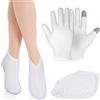 Sibba 1 Paia Di Guanti Idratanti Con Calzini Touch Screen Guanti Idratanti Per Notte Di Notte Guarire Eczema Lozione Dormire Trattamento Mani Spa Guanti Calzini Riparazione Ruvida Screpolata