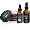GRUTTI Set di Cura per la Rasatura per Uomini 3 in 1, 30ml Olio Pre-Rasatura + 100g Crema per la Rasatura + 60ml Balsamo After-Shave, Rasatura Senza Irritazioni