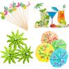 YEAMLTE Ombrellini Cocktail in Carta 200 Pezzi, Stuzzicadenti Cocktail Decorativi, Accessori Aperitivo Tropicali Hawaiani, per Estate, Feste, Dessert e Frutta