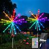 RJEDL 2500mAh Luci Solari da Giardino per Esterni, 9 Colori 16 Modi Fuochi d'artificio da Giardino Esterno, 2 Pz Wasserdichte Luci Solari da Giardino für den garten,Feste, Matrimoni e feste Deco