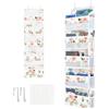 Clastyle Portaoggetti da Appendere Fiore Organizer da Appendere per Donne Ragazze Vestiti Pannolino Giocattolo Organizzatore Appeso da Porta per Camera da Letto Bagno, Bianco, 5 Scomparti