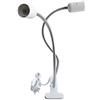 Klarlight Portalampada E27 con Clip in Metallo, Interruttore on/off Spina Europea, 360 Gradi Flessibile ES Doppio Portalampada per Trucco, Tatuaggio, Ufficio, Lettura Notturna, la Pianta Cresce