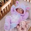 BABESIDE Bambole Reborn Femmina - 17 Pollici Bambola Realistica con Corpo in Stoffa Morbida, Reborn Neonato con Carino Outfit e Accessori, Bambini dai 3 Anni in Su
