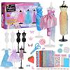 Aomig Kit di design alla moda per ragazze con 4 manichini e 600+ kit da cucito