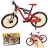 HIULLEN Mini Bicicletta Giocattolo 1:10, Bicicletta da Dito, Modello di Bici da Ditoornamento Modello Regalo per Bambini per l'insegnamento Casa Ufficio Club(Rosso)