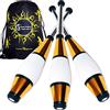 Juggle Dream Euro PRO Giocoleria Club Set di 3 (12 Colore Combos Metallico Decorazione da Ginnastica Club + Flames N Games Borsa Viaggio! Ottima Giocoleria per Principianti & Advanced Giocolieri