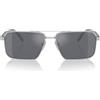 Prada Occhiali da Sole PRA57S 1BC175 Argento/Grigio Scuro Unisex 61/15/145
