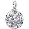 MSPOVOF Medaglione con fiori di ciliegio Charm,S925 perline in argento sterling, per bracciali e collane, regalo di gioielli per donne