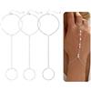 Dochais 3 Pcs Bracciale Donna Oro Argento Set Bracciale Regolabile A Catena Bracciali Impilabili Cubic Zirconia Bracciali Impermeabile Gioielli Donna Accessori Moda