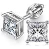 jiamiaoi Orecchini Uomo Diamante Argento 925 Quadrati Donna Diamanti Orecchini Zirconi Diamante Orecchino Uomo con Zirconi 6mm