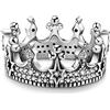 JewelryPalace Vintage Stella Gotica Anello Corona Argento con Cubic Zirconia, Semplici Anelli Argento 925 con Pietra a Taglio Rotondo, Fedina Zirconi Anelli Set Gioielli