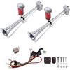 NEWFUN Tromba Camion 12v, Clacson 12v, Trombe Auto 12v, 12V 150dB Air Horn, Rivestimento Elettroforetico Catodico, per Autocarri Auto Tricicli Barche Ecc (Compressore Incluso Nel Kit)