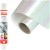 Siser Aurora - Vinile Termoadesivo Iridescente White 30x50 cm per Tessuti| Effetto Iridescenti, Facile da Applicare con Plotter o Ferro da Stiro