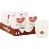 Bolsius - Set di 4 Candele Profumate - Vaniglia - 9,7 x 8,5 cm - Durata di Combustione: 45 ore - Con Estratti Naturali - Cera Vegetale Naturale - Senza Olio di Palma