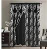 GLORY RUGS - Set di tende per finestre in jacquard di lusso, con mantovana attaccata e supporto, per camera da letto, soggiorno, sala da pranzo, 280 x 213 cm