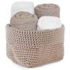 Daunex Set 4 lavette spugna in cotone DAUNEX modello Uncinetto Tortora