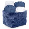 Daunex Set 4 lavette spugna in cotone DAUNEX modello Uncinetto Marine