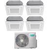 HISENSE CONDIZIONATORE HISENSE CASSETTA A 4 VIE QUADRI SPLIT 9000+9000+9000+12000 BTU INVERTER 4AMW81U4RJC A++ R32