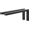 HOLZBRINK Supporti per mensole in metallo 40x15 cm HLA-B (2 pz) | Reggimensole da muro, staffe per mensole lavabo da appoggio, o soggiorno | Colore: Nero
