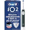 Oral-B Spazzolino Elettrico iO 2 Verde, 1 Testine Di Ricambio, Spazzolino Elettrico Ricaricabile, Pulizia Denti Efficace, Sensore Di Pressione, Delicato Sulle Gengive