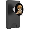 Bookworm Teacher Theme Library Reader Gr Bambino gufo libro aperto lettura uccello grafico ritratto arco rotondo PopSockets PopWallet per MagSafe