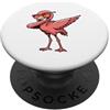 Fancy Dabbing Flamingo with Sunglasses Fancy Dabbing Flamingo con occhiali da sole PopSockets PopGrip Adesivo