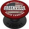 North Carolina born and pride Greenville North Carolina, bandiera americana vintage PopSockets PopGrip Adesivo