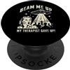 Retro Abduction Co Beam Me Up My Therapist ha rinunciato divertente UFO anni '50 retrò PopSockets PopGrip Adesivo