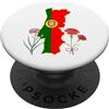 Proud To Be Portuguese Happy Carnation R Orgoglioso portoghese papà mamma ragazza Portogallo Nat'l Day Map Graphic PopSockets PopGrip Adesivo