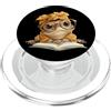 Teacher Student Reader Library Bookworm Baby Frog Libro Aperto Lettura Animale Amante Grafico Ritr PopSockets PopGrip per MagSafe