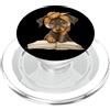 Bookworm Teacher Theme Library Reader Gr Cucciolo Libro Aperto Lettura Cane Amante Grafica Ritratto PopSockets PopGrip per MagSafe