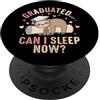 Funny Lazy Girl Graduation Sloth Class o Divertente pigra ragazza laurea bradipo coquette arco liceo PopSockets PopGrip Adesivo