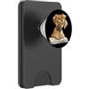 Bookworm Teacher Theme Library Reader Gr Cucciolo Libro Aperto Lettura Cane Amante Grafica Ritratto PopSockets PopWallet per MagSafe