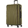 SUITLINE Valigia grande 76 x 53 x 31 cm ABS rigida espandibile (96-110 L) con lucchetto TSA 4 ruote doppie manico telescopico trolley viaggio, Avocado