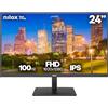 Nilox NXM24FHD1202 Monitor Gaming 24'' Full HD IPS, Frequenza 100 Hz, Supporto VESA 75×75 mm, Connessioni HDMI/VGA, Riduzione Luce Blu
