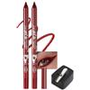 Jutqut Eyeliner in gel rosso opaco, rosso, impermeabile e resistente alle sbavature, matita metallica, altamente pigmentata, ad asciugatura rapida e a lunga durata, matita per ombretto