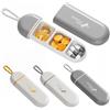 THQAE 3 Pcs porta pillole, Mini Portapillole Tascabile con 3 Scomparti, Porta Pillole da Tasca con Corda in Silicone, Portapillole da Viaggio Portatile per Vitamine, Olio di Pesce, Pillole