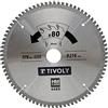 Tivoly XT50514004465 - Lama per sega circolare, diametro: 216 x 30 mm x Z: 80 denti carburo, taglio finitura -Per plastica, alluminio, multimateriale