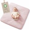 roba Coprimaterasso con Angoli per Fasciatoio Lil Planet, Certificato GOTS, 75 x 85 cm, Cotone Organico, in Spugna, Pois, Traspirante, Lavabile, Idrorepellente, Rosa