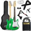 3rd Avenue XF Kit Definitivo Per Chitarra Elettrica 3/4 Con Amplificatore Da 10 W, Sintonizzatore Digitale, Cavo, Supporto, Custodia Morbida, Tracolla, Corde Di Ricambio, Plettri, Capotasto - Verde