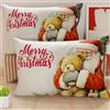 PETTI Artigiani Italiani - Coppia di Federe Cuscino 50x70 cm in Microfibra, Federe Natalizie, Cuscini Arredo di Natale Camera da Letto, Divano, Salotto, Set 2 Fodere Copricuscino, Federa Xmas 12
