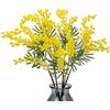 Oairse 6 fiori artificiali da 42 cm, fiori finti gialli, in acacia, mimosa spray, realistici, rami per la casa, per matrimoni, composizioni floreali, decorazioni