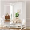 brisafe Specchio Pieghevole 180x180 cm con Ruote - Specchio Corpo Intero a 3 Ante Regolabile, Grande e Resistente per Fitness, Danza e Trucco per Casa e Palestra, Bianco