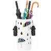 Arreditaly Portaombrelli Rotondo In Acciaio Zincato Con Vaschetta Scolapioggia E 4 Ganci Removibili Base Antiscivolo Design Moderno Per Ingresso Casa e Ufficio 41 x 17 Cm (Bianco)