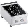 Ristoattrezzature Modello: 111870011792844,Cucina elettrica con 2 piastre in vetroceramica da banco 4.6 kW 40x70x25h cm