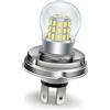 Ruiandsion P45T H5 R2 Lampadina LED 10-30V Bianco Super Luminosa 3014 39 Chip SMD Non Polarità Anabbagliante/Abbagliante Sostituto per Luci Moto (Confezione da 1)