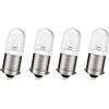 Ruiandsion Lampadina LED BA9S 240V AC Base BA9s LED Sostitutiva per Luci Spia, Bianca (Confezione da 4)